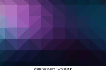Dark Pink, Blue vector shining triangular backdrop. Modern abstract illustration with triangles. Textured pattern for your backgrounds.