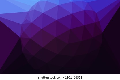 Dark Pink, Blue vector shining triangular backdrop with a gem in a centre. Polygonal illustration, which consists of triangles. Brand new design for your business.