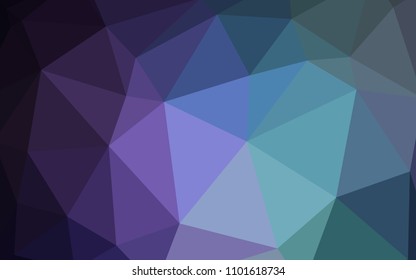 Dark Pink, Blue vector shining triangular cover. Colorful abstract illustration with triangles. A new texture for your web site.