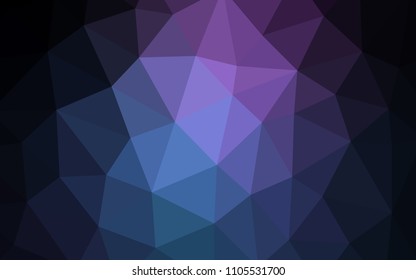 Dark Pink, Blue vector shining triangular layout. Triangular geometric sample with gradient.  New template for your brand book.