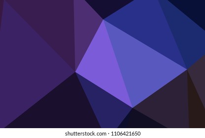 Dark Pink, Blue vector shining triangular cover. Colorful abstract illustration with triangles. Pattern for a brand book's backdrop.