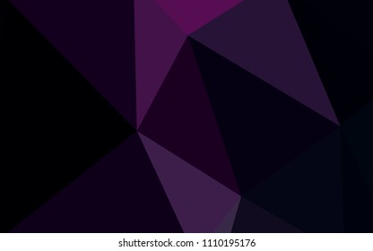Dark Pink, Blue vector shining triangular cover. Shining colorful illustration with triangles. Template for cell phone's backgrounds.