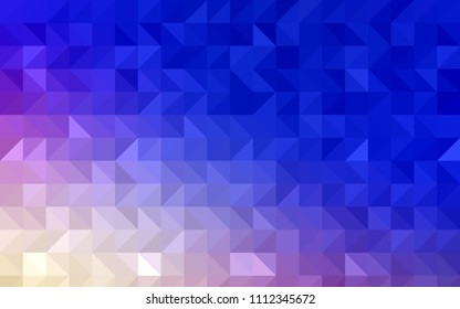 Dark Pink, Blue vector shining triangular pattern. Shining illustration, which consist of triangles. The completely new template can be used for your brand book.