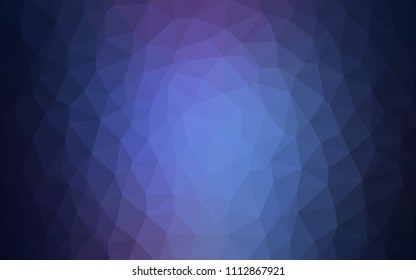 Dark Pink, Blue vector shining triangular backdrop. Shining polygonal illustration, which consist of triangles. Completely new template for your banner.