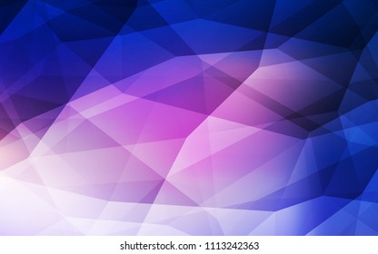 Dark Pink, Blue vector shining triangular backdrop. Shining colorful illustration with triangles. Template for cell phone's backgrounds.