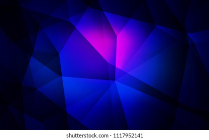 Dark Pink, Blue vector shining triangular cover. A sample with polygonal shapes. Triangular pattern for your design.