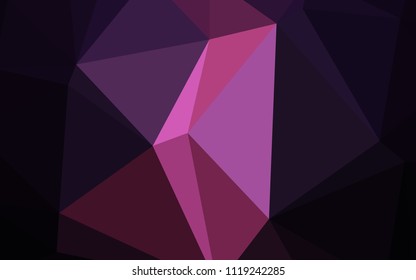 Dark Pink, Blue vector shining triangular backdrop. Creative illustration in halftone style with gradient. The polygonal design can be used for your web site.