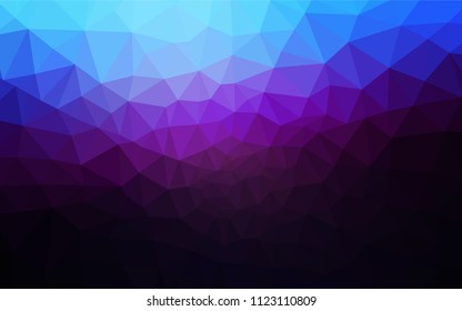 Dark Pink, Blue vector shining triangular cover. Creative illustration in halftone style with triangles. Brand new design for your business.