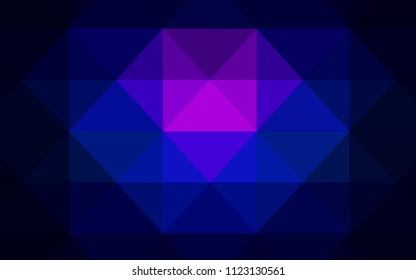 Dark Pink, Blue vector shining triangular cover. Colorful abstract illustration with triangles. Triangular pattern for your business design.