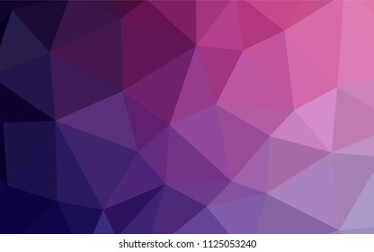 Dark Pink, Blue vector shining triangular cover. Creative illustration in halftone style with triangles. Brand new style for your business design.