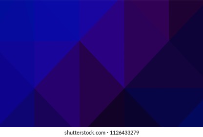 Dark Pink, Blue vector shining triangular cover. Shining polygonal illustration, which consist of triangles. A completely new template for your business design.