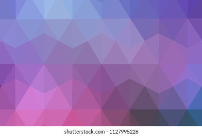 Dark Pink, Blue vector shining triangular backdrop. Shining polygonal illustration, which consist of triangles. Brand new design for your business.