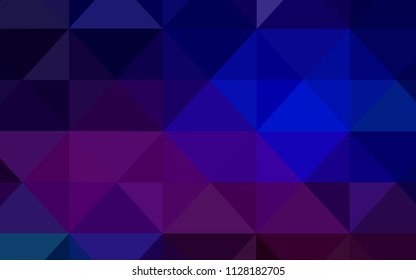 Dark Pink, Blue vector shining triangular layout. Colorful illustration in abstract style with triangles. New template for your brand book.