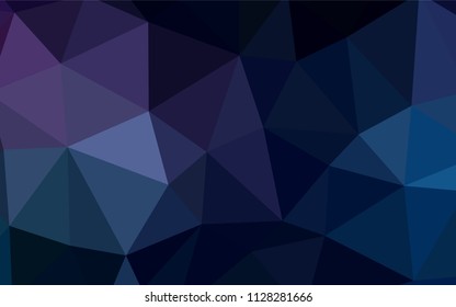 Dark Pink, Blue vector shining triangular cover. Colorful illustration in abstract style with triangles. Completely new template for your banner.
