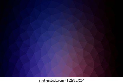 Dark Pink, Blue vector shining triangular layout. Shining colorful illustration with triangles. Polygonal design for your web site.
