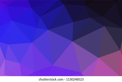 Dark Pink, Blue vector shining triangular cover. A sample with polygonal shapes. Best triangular design for your business.