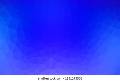 Dark Pink, Blue vector shining triangular layout. Creative illustration in halftone style with triangles. Polygonal design for your web site.