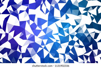 Dark Pink, Blue vector shining triangular backdrop. Creative geometric illustration in Origami style with gradient. Textured pattern for your backgrounds.
