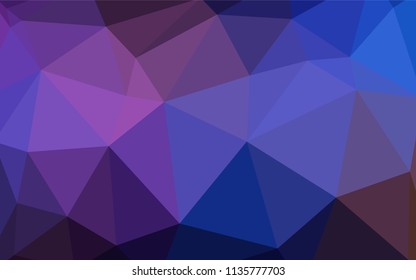 Dark Pink, Blue vector shining triangular backdrop. Shining colorful illustration with triangles. Polygonal design for your web site.