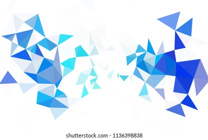 Dark Pink, Blue vector shining triangular layout. Shining polygonal illustration, which consist of triangles. Triangular pattern for your design.