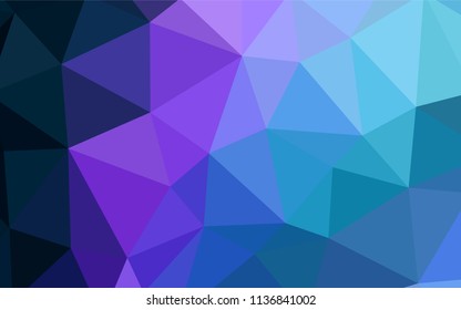 Dark Pink, Blue vector shining triangular backdrop. Creative geometric illustration in Origami style with gradient. New template for your brand book.
