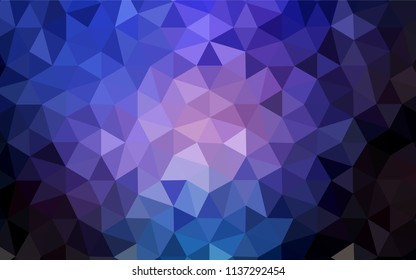 Dark Pink, Blue vector shining triangular layout. A sample with polygonal shapes. Completely new template for your banner.