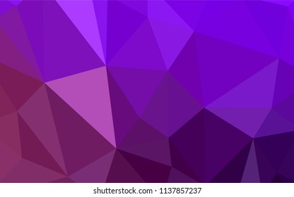 Dark Pink, Blue vector shining triangular layout. Creative illustration in halftone style with triangles. A completely new design for your leaflet.