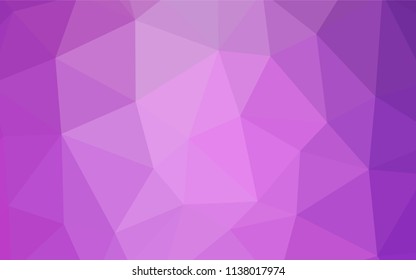 Dark Pink, Blue vector shining triangular cover. Creative geometric illustration in Origami style with gradient. A completely new design for your leaflet.