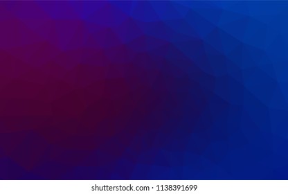 Dark Pink, Blue vector shining triangular layout. Elegant bright polygonal illustration with gradient. A completely new design for your leaflet.