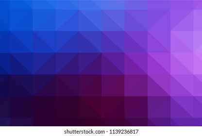 Dark Pink, Blue vector shining triangular cover. Colorful illustration in abstract style with triangles. A completely new design for your leaflet.
