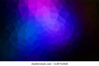 Dark Pink, Blue vector shining triangular backdrop. Colorful illustration in abstract style with triangles. A new texture for your web site.