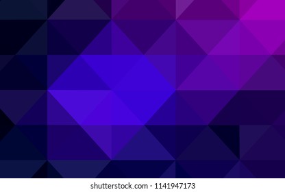 Dark Pink, Blue vector shining triangular backdrop. Shining polygonal illustration, which consist of triangles. The best triangular design for your business.