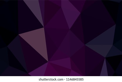 Dark Pink, Blue vector shining triangular layout. Polygonal abstract illustration with gradient. Triangular pattern for your design.