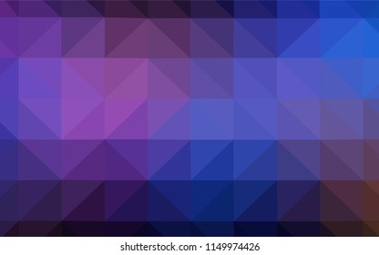 Dark Pink, Blue vector shining triangular cover. Creative illustration in halftone style with triangles. Template for cell phone's backgrounds.