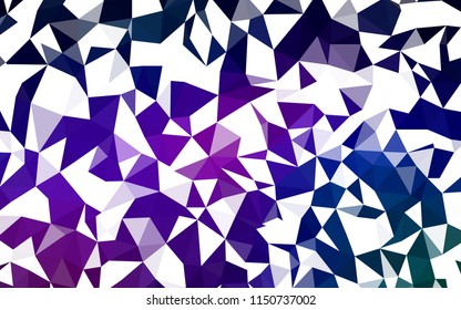 Dark Pink, Blue vector shining triangular backdrop. Glitter abstract illustration with an elegant triangles. Brand new style for your business design.