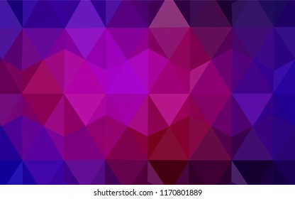 Dark Pink, Blue vector shining triangular layout. Geometric illustration in Origami style with gradient.  Best triangular design for your business.