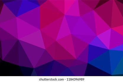 Dark Pink, Blue vector shining triangular layout. Colorful illustration in abstract style with triangles. Best triangular design for your business.