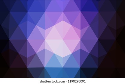 Dark Pink, Blue vector shining triangular layout. Shining colorful illustration with triangles. New template for your brand book.