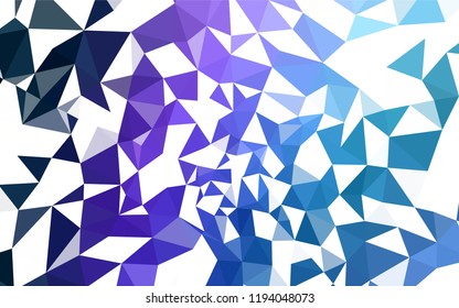 Dark Pink, Blue vector shining triangular layout. Polygonal abstract illustration with gradient. Textured pattern for your backgrounds.