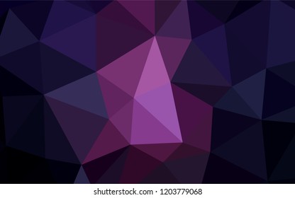Dark Pink, Blue vector shining triangular cover. Colorful illustration in abstract style with triangles. Brand new style for your business design.