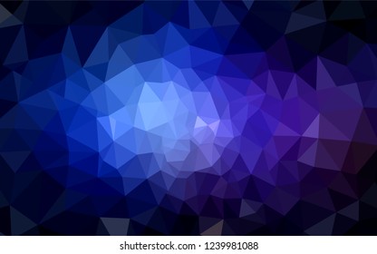 Dark Pink, Blue vector shining triangular layout. Geometric illustration in Origami style with gradient.  Triangular pattern for your design.