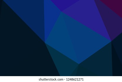 Dark Pink, Blue vector shining triangular layout. Elegant bright polygonal illustration with gradient. Brand new design for your business.