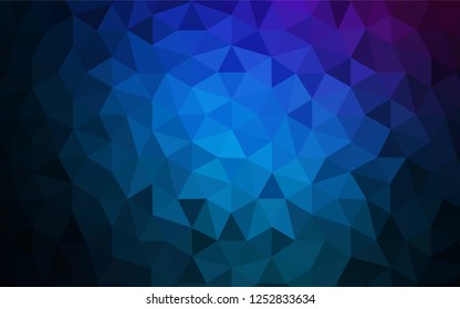 Dark Pink, Blue vector shining triangular layout. Colorful abstract illustration with triangles. Brand new style for your business design.