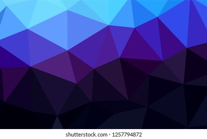 Dark Pink, Blue vector shining triangular layout. Colorful illustration in polygonal style with gradient. Triangular pattern for your design.