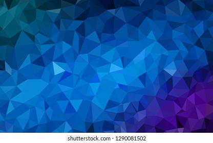 Dark Pink, Blue vector shining triangular layout. Polygonal abstract illustration with gradient. Brand new design for your business.