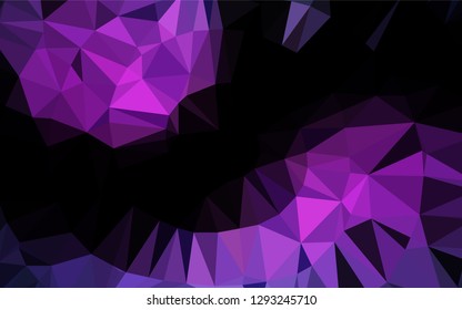 Dark Pink, Blue vector shining hexagonal background. Colorful illustration in abstract style with gradient. A completely new template for your business design.