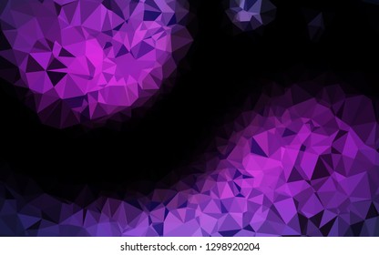 Dark Pink, Blue vector shining triangular template. A vague abstract illustration with gradient. The best triangular design for your business.