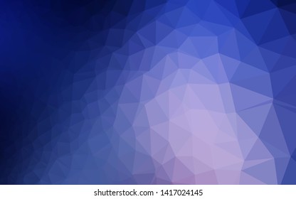 Dark Pink, Blue vector shining triangular pattern. Shining illustration, which consist of triangles. Template for a cell phone background.