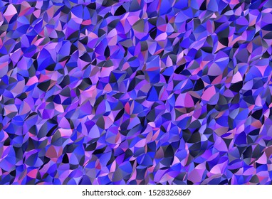 Dark Pink, Blue vector shining triangular backdrop. Creative geometric illustration in Origami style with gradient. Polygonal design for your web site.