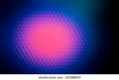 Dark Pink, Blue vector shining triangular background. Colorful abstract illustration with gradient. Brand-new style for your business design.
